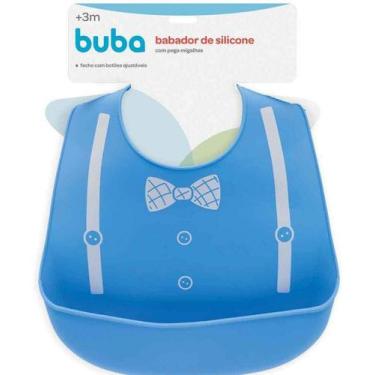 Imagem de Babador silicone cata migalhas azul buba