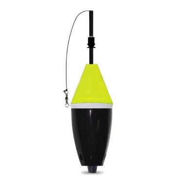 Imagem de Bóia Cevadeira Robusta Copo Preto 65g Amarelo - Jr Pesca, Amarelo