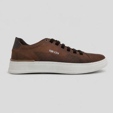 Imagem de Sapatênis de Couro Ferracini Gold Fr 2078A Marrom Masculino, 38