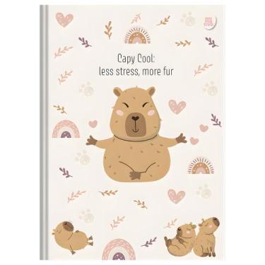 Imagem de Caderno Brochura Grande Universitário Capa Dura CapyCuties Pautado 80 