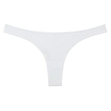 Imagem de Calcinha Fio Dental Microfibra Básica Branco She, M, Branco