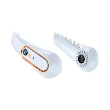 Imagem de Ventilador Portátil USB Com Carregamento, Estilo Colar, 5 Velocidades,