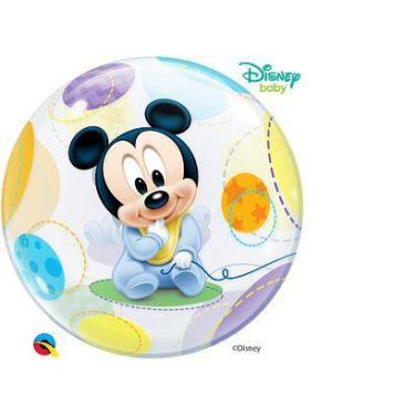 Imagem de Balao 22 bubble simples dn baby mickey mouse stars 16432 - Qualatex