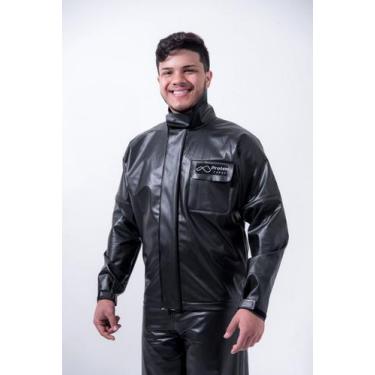 Imagem de Capa Conjunto Roupa Chuva Motoqueiro Reforçada PVC + Mochila + Bolso i