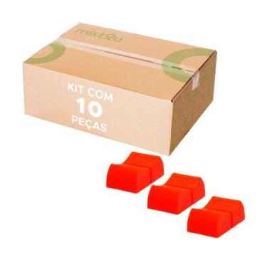 Imagem de 10x Botão Knob Mesa de Som Eixo 1x4mm - Deslizante - Vermelho - PIX
