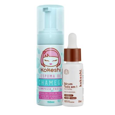Imagem de Kit Espuma de Chameto e Sèrum tudo em 1 pele de procelana kokeshi pele