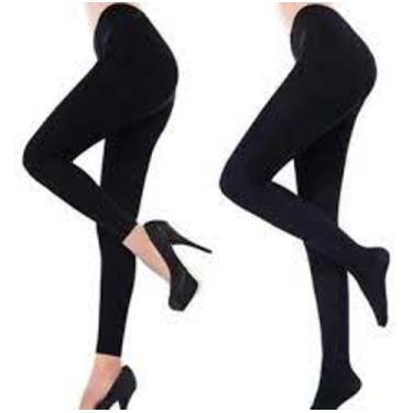 Imagem de Meia Calça Térmica Preta Grossa Fio 80 - Thermo Tight, Preto fechado, 