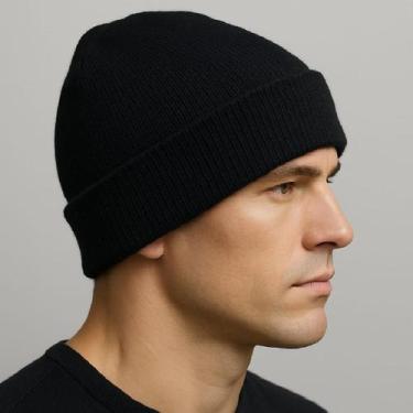 Imagem de Touca Gorro Duplo Adulto Unissex Básica Lã - Tamine, Único, Preto