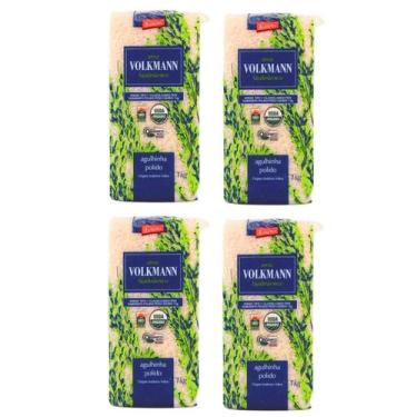 Imagem de Arroz Agulhinha Polido Orgânico Volkmann 1kg Vácuo Kit 4un