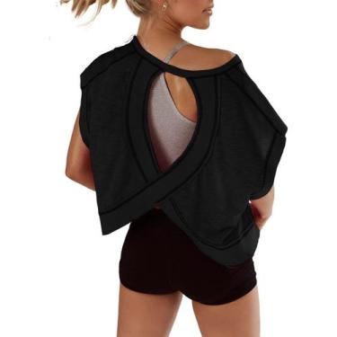 Imagem de Cropped Oversized Fhniepan com Costas Abertas para Treino
