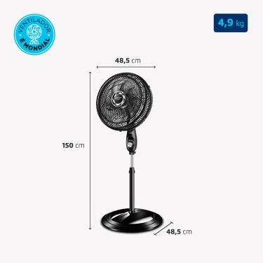 Imagem de Ventilador de Coluna 40cm NTV40C-B 8 Pás Mondial 220V Preto