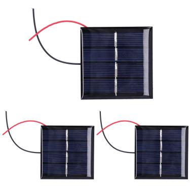 Imagem de FOLOSAFENAR 3 peças de mini células de painel solar 0,45 W 2 V painel solar de polisilício mini painel solar para viagens ao ar livre, acampamento