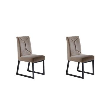 Imagem de Conjunto com 2 Cadeiras ItÃ¡lia I Cinza 98 cm