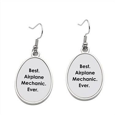 Imagem de Brinco Best Airplane Mechanic Ever – Brincos pendentes para meninas – Presente de festa de aniversário dos namorados