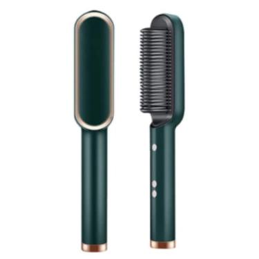 Imagem de Escova Alisadora Modeladora Elétrica Bivolt Verde