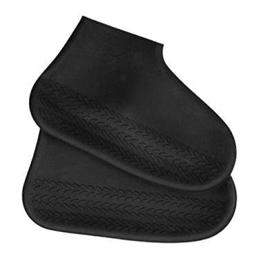 Imagem de silicone impermeáveis para sapatos – galochas reutilizáveis, botas chuva resistentes, proteção antiderrapante lavável para mulheres, homens Greatideal