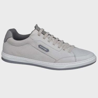 Imagem de Sapatênis Masculino Couro Cincinat Off White Cinza Rafarillo 65032-01T