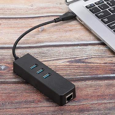 Imagem de Conversor HUB para RJ45, para NIC é uma solução econômica Adaptador Conversor Ethernet USB 3.0 com HUB 3.0 de 3 portas para RJ45 DriveFree