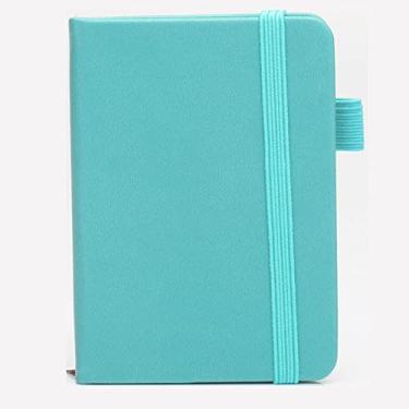 Imagem de A7 mini notebook portátil bloco de notas PU capa diário livro de palavras escrito à mão bloco de notas escritório estudante papelaria escolar, céu azul