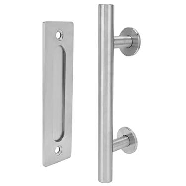 Imagem de Puxador de porta de celeiro Hyuduo, maçaneta de porta de celeiro maçaneta de armário lateral dupla para portão de armário para porta de garagem, maçaneta