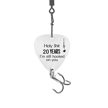 Imagem de Anzol de pescaria de aniversário de 20 anos 20 anos de casamento para marido 20º aniversário pescador presente