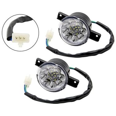 Imagem de Farol frontal LED 12V para faróis ATV Quad TaoTao 125cc 150cc 250cc 300cc ATV Quad, luz de cabeça esquerda direita para Coolster Peace JCL Baja Yamoto kazuma Roketa Chinese 4 rodas (2PCS)