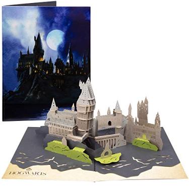 Imagem de Cartão pop-up do castelo de Hogwarts de Harry Potter – Cartão Pop Up Deluxe feito à mão – Todas as ocasiões, interior em branco – 12,7 cm x 17,8 cm