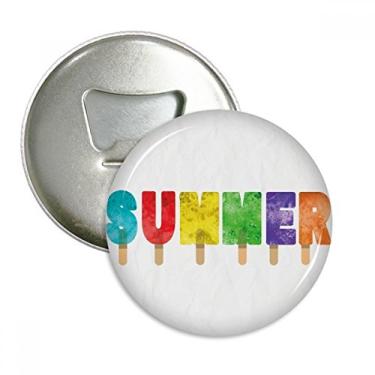 Imagem de Summer English Word Picolés Abridor de garrafas de sorvete, ímã de geladeira, emblema multifuncional