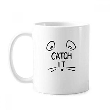 Imagem de Catch IT Mouse Face DIY Design Caneca Cerâmica Café Porcelana Utensílios de Mesa