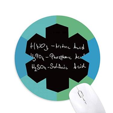 Imagem de DIYthinker Chemistry Kowledge Acid Round Rubber Blue Snowflake Mouse Pad