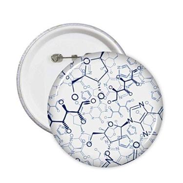 Imagem de Emblema abstrato azul químico estrutura molecular pinos crachá botão decoração acessório 5 peças