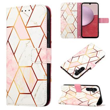 Imagem de Lanyard Pretty Marble Capas de telefone Samsung Galaxy A14 A 14 5G Capa de couro com slots de cartão impressos clipe de carteira para telefone de negócios Samsung A14 5G capas (4, Samsung A14 5G)