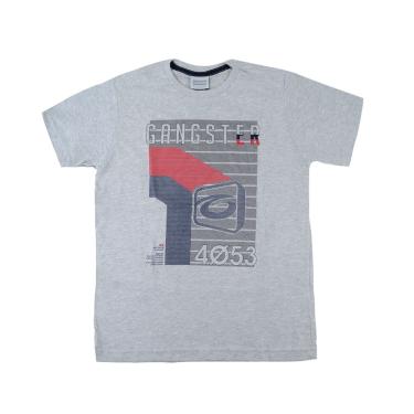 Imagem de Camiseta Infantil Masculino Gangster mc Brand Cinza - 300124