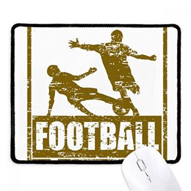 Imagem de Tapete de borracha para jogos com borda costurada para jogadores de futebol marrom