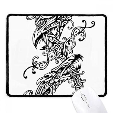Imagem de Dois mouse pad abstrato de dragão chinês borda costurada tapete de borracha para jogos