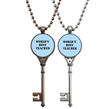 Imagem de OFFbb-USA Colar Respectable Best Teacher Master Key Necklace Pendant Jewelry Decoração de casal
