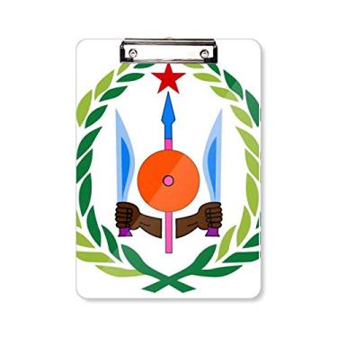Imagem de Djibouti National Emblem Country Symbol Prancheta Pasta, Bloco de Escrita Placa de Apoio A4