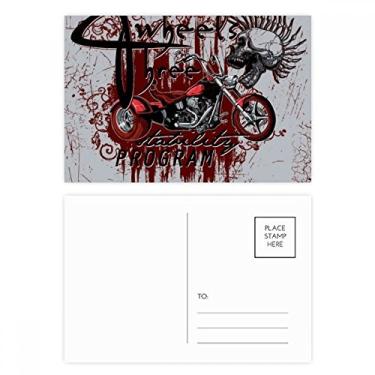Imagem de Graffiti Street Culture Bloody Skeleton Motor Cartão postal Cartão de Ação de Aniversário