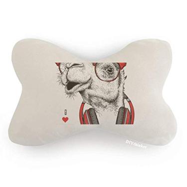 Imagem de DIYthinker Almofada de apoio de cabeça para decoração de pescoço com pintura musical de rock Camel Headset