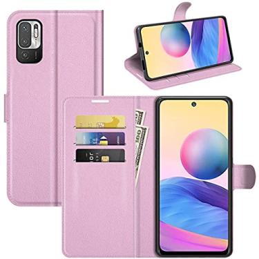 Imagem de Capa Capinha Carteira 360 Para Xiaomi Redmi Note 10 5G com Tela de 6.5" Polegadas Case Couro Flip Wallet (Rosa)