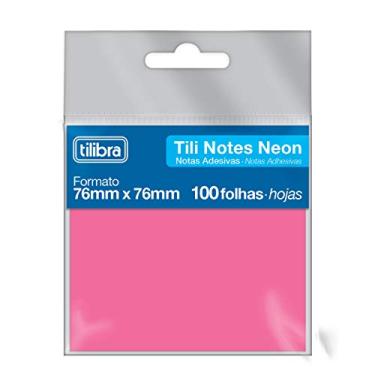 Imagem de Tilibra - Bloco Adesivo Tili Notes 76x76mm 100 folhas Rosa Neon - 1 un