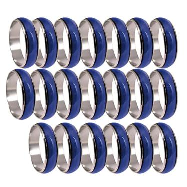 Imagem de Fenteer 20 peças de lotes de cores mistas mudança de humor anéis mulheres homens joias de moda