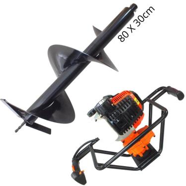 Imagem de Perfurador de Solo Vulcan Trent VPS520 2T 52cc 2,5hp á Gasolina Com Broca 80x30cm Pino Trava Ideal Para Uso em Todos os Tipos de Terrenos