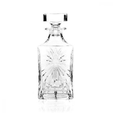 Imagem de Garrafa Cristal Whisky Licor Whiskeira Licoreira 850ml 22cm Bebidas Dr
