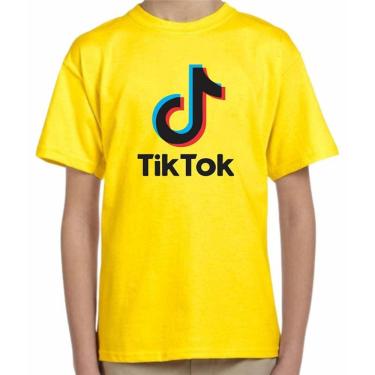 Imagem de Camiseta Camisa Infantil Tik Tok Rede Social Videos Curtos