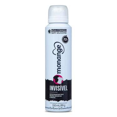 Imagem de Desodorante Aerossol Antitranspirante Monange Feminino Invisível 150ml