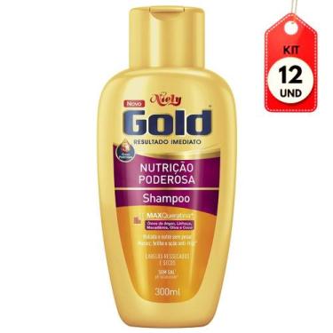 Imagem de Kit C/12 Niely Gold Nutrição Poderosa Shampoo 300ml