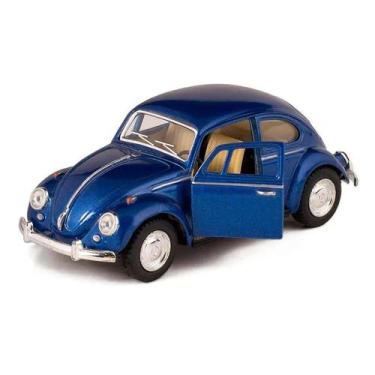 Imagem de Miniatura Metal Volkswagen Fusca Azul 1967 Kt5057d - Kinsmart