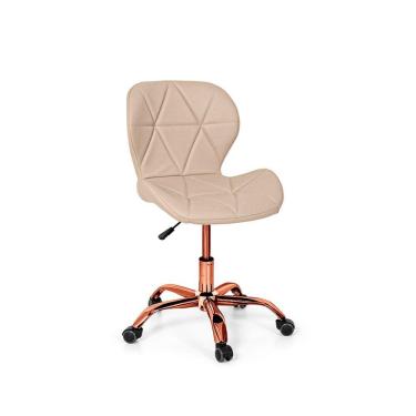 Imagem de Cadeira Office Eiffel Slim Base Giratória Nude - Rosé