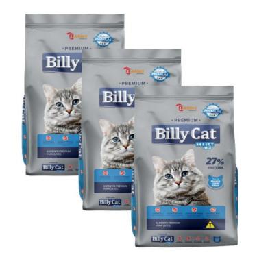 Imagem de Ração Billy Cat Select Mix 3Kg - Kit Com 3 Pacotes De 1Kg